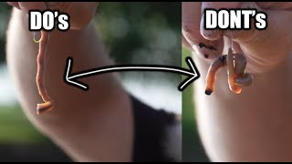 How to Hook a Worm for Fishing Fishing Tip [upl. by Lauren]