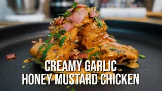 Creamy Garlic Honey Mustard Chicken  The Best Recipe [upl. by Anitnelav]