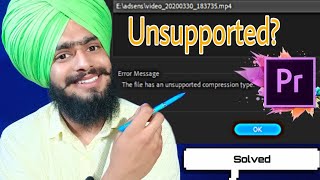 How to fix unsupported compression type Unsupported problem in Premiere Pro 2020 by Technical Point [upl. by Ettenim927]