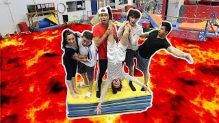 FLOOR IS LAVA AT GYMNASTICS GYM INTENSE [upl. by Adnov]