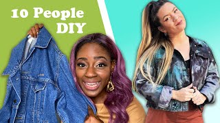 10 DIY Designers Transform A Denim Jacket For 0 [upl. by Diamond]