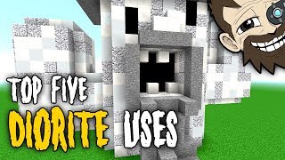 Minecraft TOP 5 Diorite Uses  Challenged from viewers [upl. by Massey]