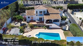 Traditional FOUR BEDROOM VILLA in JAVEA on Spains COSTA BLANCA  Xcellence [upl. by Rockefeller370]