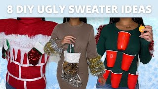 8 Not So Ugly Christmas Sweaters  DIY Christmas Sweater Ideas [upl. by Asreht]