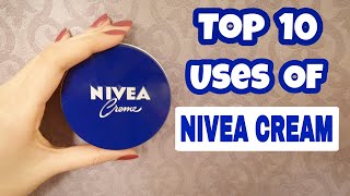 TOP 10 USES OF NIVEA CREAM  Nivea Hacks You Must Know [upl. by Henig]