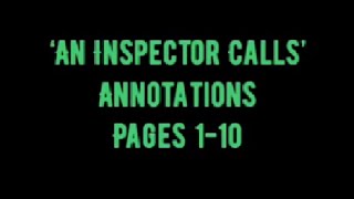 ‘An Inspector Calls’ pg 110 annotations [upl. by Nylasoj]