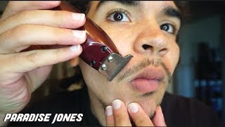 HOW TO TRIM YOUR OWN MUSTACHE AND GOATEE  AT HOME [upl. by Atived]