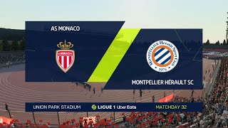 Monaco vs Montpellier  Ligue 1 Showdown  FIFA 23 Gameplay [upl. by Zena]