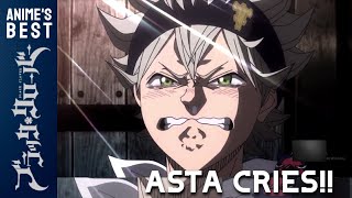 ASTA CRIES FIRST TIME   ASTA ARM  Black Clover ブラッククローバー BEST MOMENTS [upl. by Ahsinaj]