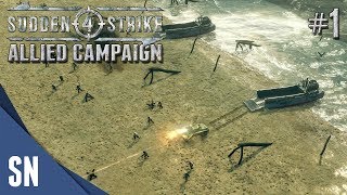 Battle 1 Operation Overlord  Sudden Strike 4  Allied Campaign Gameplay [upl. by Twila]