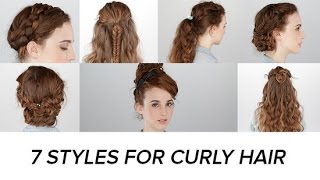 7 Easy Hairstyles For Curly Hair  Beauty Junkie [upl. by Nnalorac]