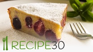 Simple Cherry Clafoutis recipe [upl. by Hobart241]