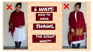 6 Ways How To Wear Shawl The Right Way amp Handsfree [upl. by Savage]