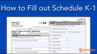 How to Fill out Schedule K1 IRS Form 1065 [upl. by Earla]