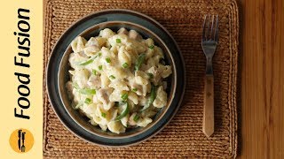 Pasta in White Sauce Recipe by Food Fusion [upl. by Ttirrej]