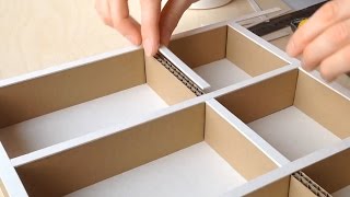 DIY Cardboard Drawer Organizer  An Easy Tutorial For Clever Storage Solutions [upl. by Anayt]