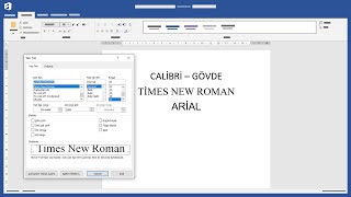Varsayılan Yazı Tipini Ayarlamak  Microsoft Word [upl. by Annoeik]