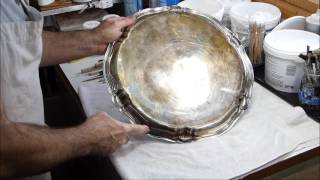 Silver Polishing with a Silver Conservator – Tray [upl. by Odraleba897]