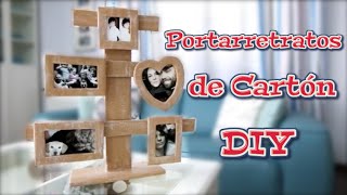 Portarretratos de carton DIY  Manualidades reciclaje y decoración [upl. by Ailugram]