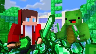 MAIZEN  Got too Many Emeralds  Minecraft Animation JJ amp Mikey [upl. by Lathrop]