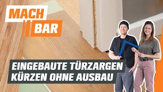 Eingebaute Türzarge kürzen mit der Japansäge  OBI [upl. by Derinna]