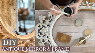 How To Antique A Mirror amp Frame  Step by Step Tutorial [upl. by Imik]