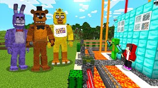 FNAF vs Security House Battle  Minecraft [upl. by Ahouh]