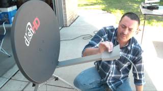 5 Mounting the LNB  TR6100 Winegard Portable Satellite Dish amp Tripod Kit [upl. by Mast]