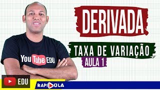 INTRODUÇÃO À TAXA DE VARIAÇÃO MÉDIA 01  APLICAÇÃO DE DERIVADA [upl. by Moises]