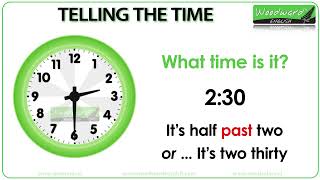 Telling the Time in English  Learn how to tell the time in English with Pronunciation [upl. by Annawt396]