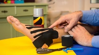 Sprunggelenk tapen ✅ Kinesio Tape am Knöchel [upl. by Kosiur]