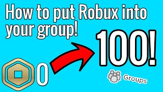 Roblox  How to put Robux into your Group [upl. by Noscire]