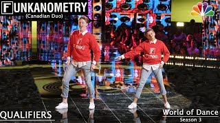 Funkanometry Canadian Duo Performs to quotShake Your Pantsquot  Qualifiers  World of Dance Season 3 [upl. by Nath]