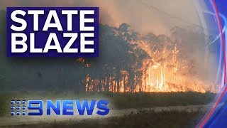 NSW Bushfires Largest fire front in Australia’s history  Nine News Australia [upl. by Lebezej723]