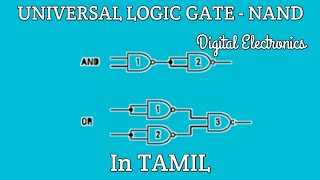 UNIVERSAL LOGIC GATENAND IN TAMIL  DIGITAL ELECTRONICS [upl. by Llegna]