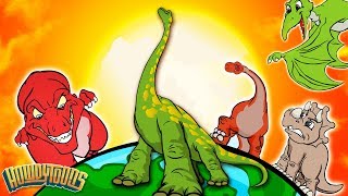 Giant Dinosaurs Cartoons and Songs  Dinostory By Howdytoons [upl. by Rosene]