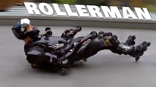 ROLLERMAN – Extreme Downhill Rollerblading Suit [upl. by Bronk]