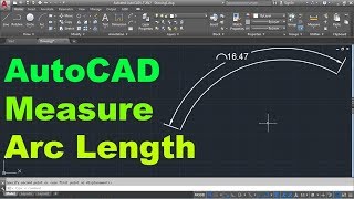 AutoCAD Measure Length of Arc [upl. by Petty]