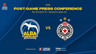 Press Conference ALBA BERLIN  Partizan Belgrad [upl. by Rube]