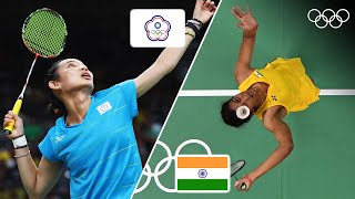 PV Sindhu 🇮🇳vs Tai TzuYing TPE Womens Badminton Round of 16 at Rio 2016 [upl. by Etteniotnna]