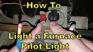 How To Light A Furnace Pilot Light DIY Save  and Time [upl. by Senhauser]