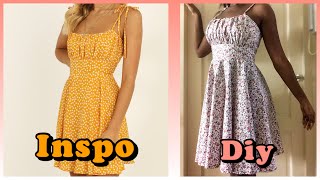 How to make a milkmaid dress  diy gathered bust dress summer dress tutoria [upl. by Noscire]