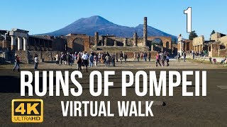 Pompeii Walking Tour in 4K Part 1 [upl. by Oskar]