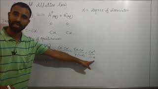 Ostwald dilution law  ionic equilibrium  class 11  L12 [upl. by Ynnelg]