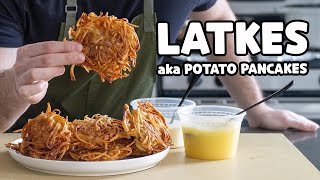 UltraCrispy Latkes for Hanukkah Potato Pancakes [upl. by Luhe]