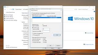 Windows 10 How to Adjust Virtual Memory [upl. by Australia]