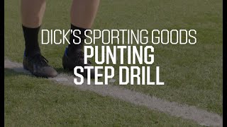 Football Drills Punting Step Drill [upl. by Atsejam]