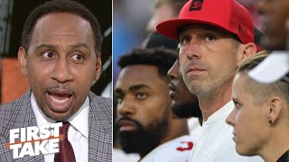 Stephen A 49ers players were visibly upset by Kyle Shanahan’s playcalls  First Take [upl. by Pul690]