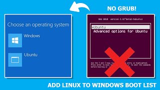 How to add Ubuntu to Windows boot List  Instead of GRUB [upl. by Kazimir534]