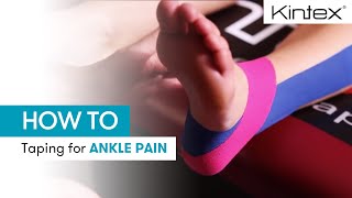 HOW TO  Kinesiology taping for ankle pain [upl. by Tirza695]